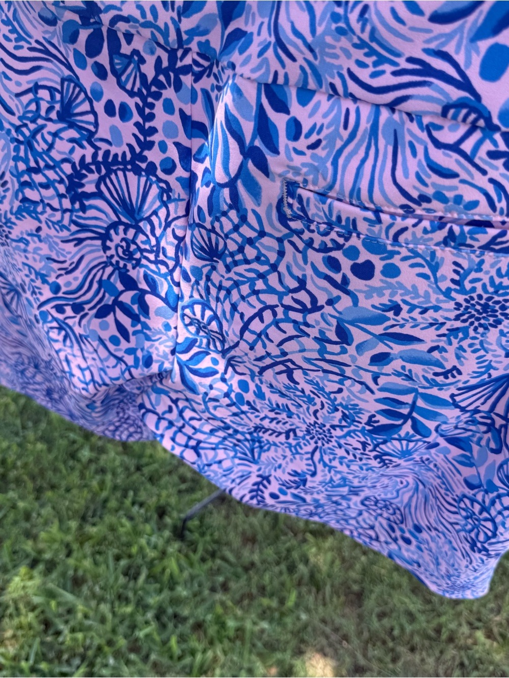 Lilly Pulitzer Blue and Pink Floral Bermuda Shorts - Picture 3 of 10